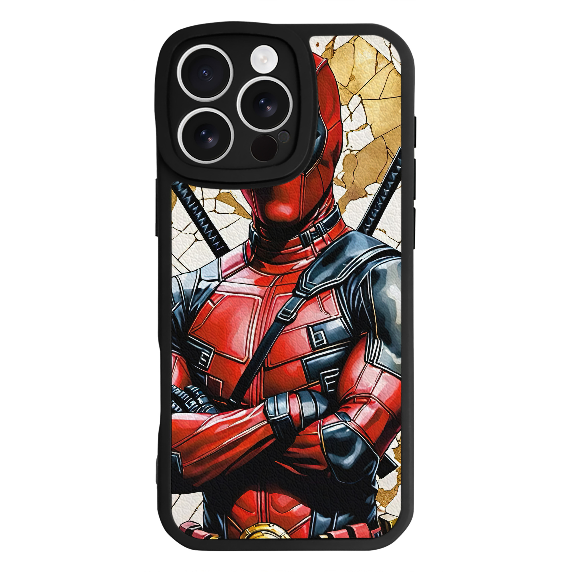 （画像用） Deadpool デッドプール 【iPhone 16シリーズ対応】シリコンスマホケース（レザー調） 材質：シリコン